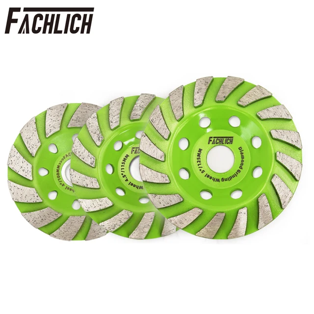 FACHLICH 1 szt. 100/115/125mm Tarcza szlifierska do kamienia, cegły, granitu, betonu, tarcza polerska, tarcza garnkowa, narzędzia ścierne 4/4,5/5 cali