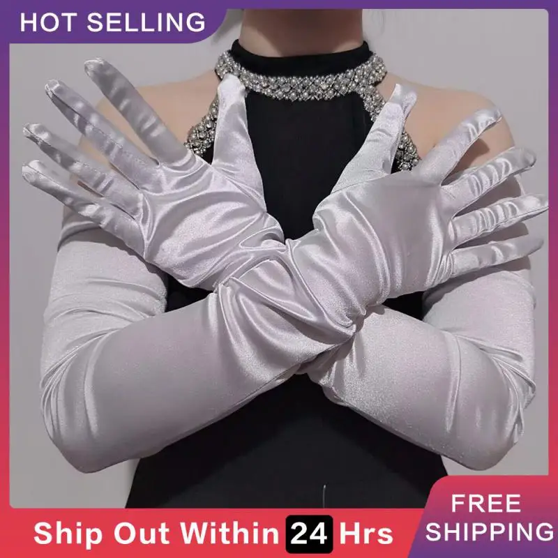 

Sexy Gloves 70cm Warm Formal Occasion Stretch Silk Gloves Gloves Accessories There Must Be Etiquette Gloves Satin Deluxe Elegant