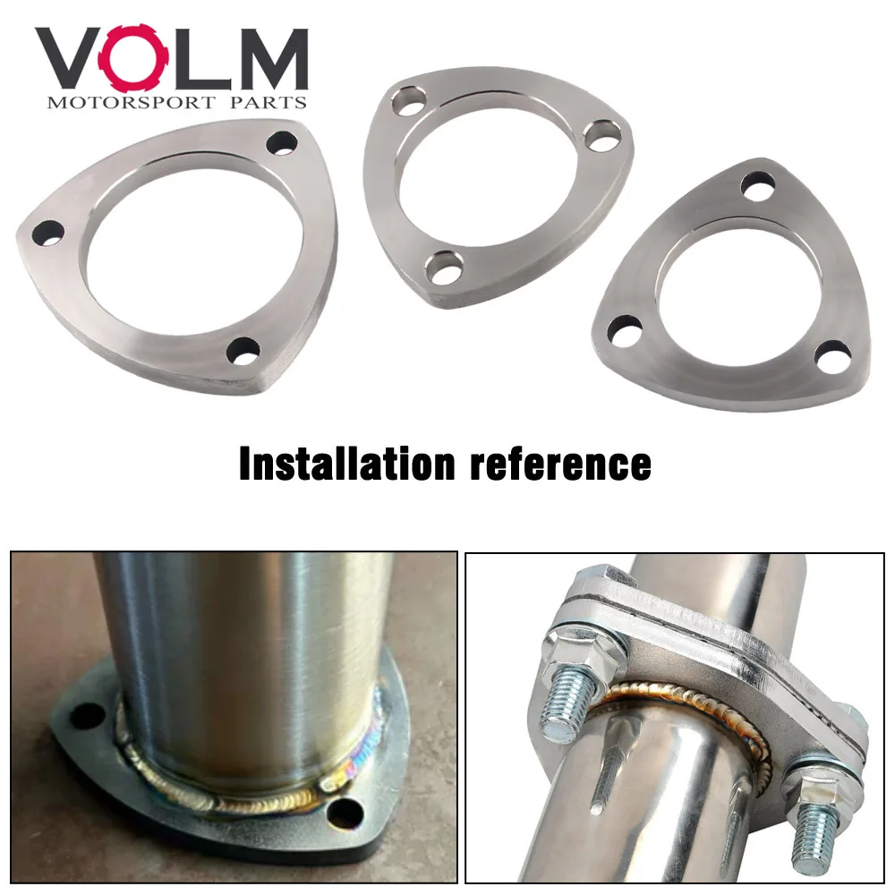 2 /2.5 /3 inch 3-bolt stainless steel exhaust muffler weld flange connection joint