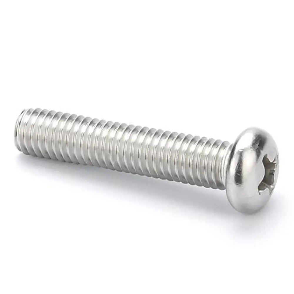 100 قطعة M4 فيليبس الصليب راحة مسامير مستديرة الرأس الفولاذ المقاوم للصدأ 304 A2 البراغي للأجهزة والأدوات #5