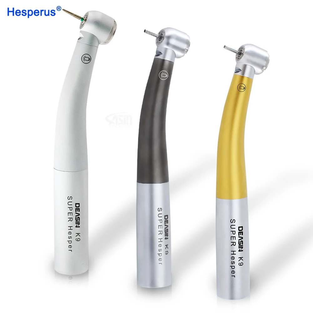 SUPER HESPER Den tal Handpiece Optical Fiber Torque Head Air Turbine Ceramic Bearing for KV 2/4/6 Hole Connector Dentist Tool