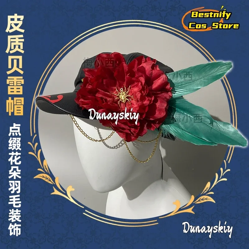 تأثيري الهوية الخامس إدغار فالدن الرسام متعدد الألوان الطباعة تأثيري حلي مبالغ فيها ريشة البدلة طقم قبعات لعب الأدوار شعر مستعار حذاء