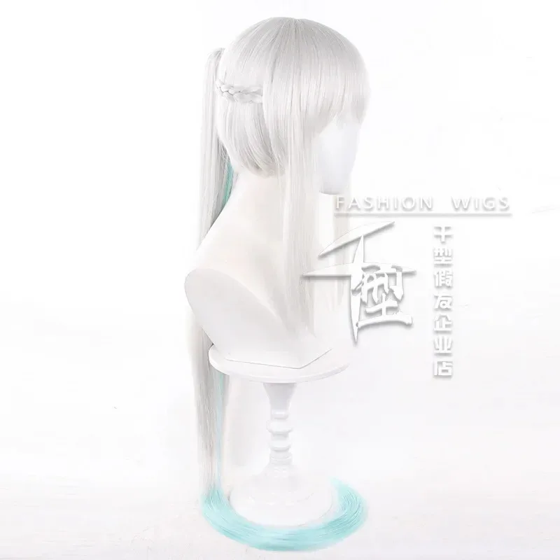 CyMorgan شعر مستعار تأثيري أنيمي لعبة FGO مصير الطلب الكبير كوس طويل ذيل حصان التدرج مقاومة للحرارة بيروكات صناعية للمرأة #3