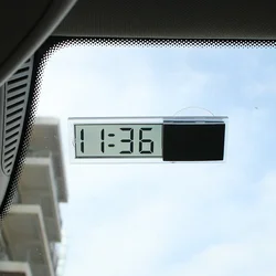 LCD Car Clock Mini Portable Electronic Window Clock with Suction Cup Watch Car Interior Ornament Accessories 차량용시계 Часи ساعة