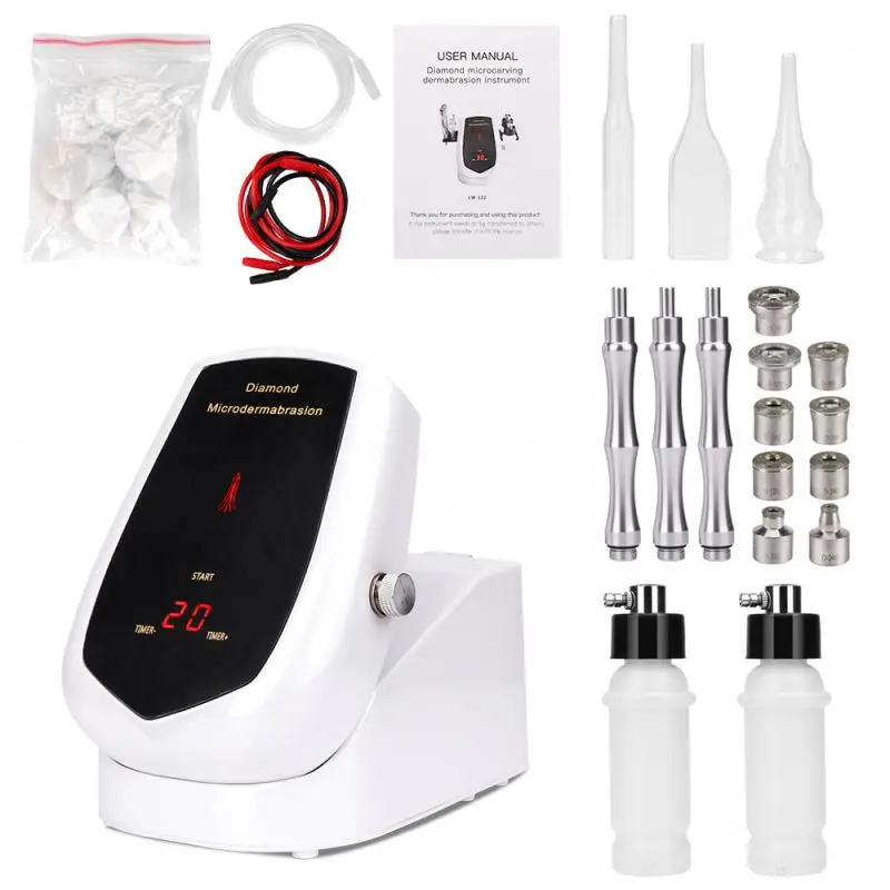 3 in 1 Diamond Microcrystalline Dermabrasion Machine Crystal Face Cleansing & Exfoliating Beauty Therapy Tool for Home Use