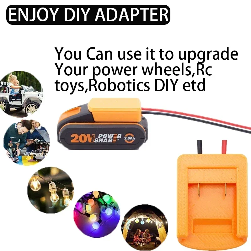 Imagem -02 - Adaptador de Bateria Faça Você Mesmo para Faça Você Mesmo Alimentação Acessórios da Ferramenta 20v 4pin Dexter Li-ino