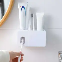 Toothpaste Dispenser Wall Tooth Paste Multifunctional Squeezer Organizer