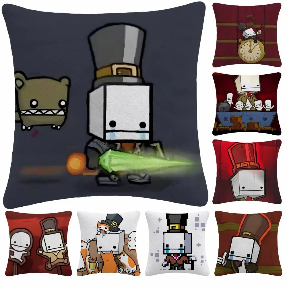 Game Adventure B-BattleBlock Theater Cushion Cover Soft Plush  throw pillow Sofa Bedroom Living Room Car Dorm Home Decor Gift