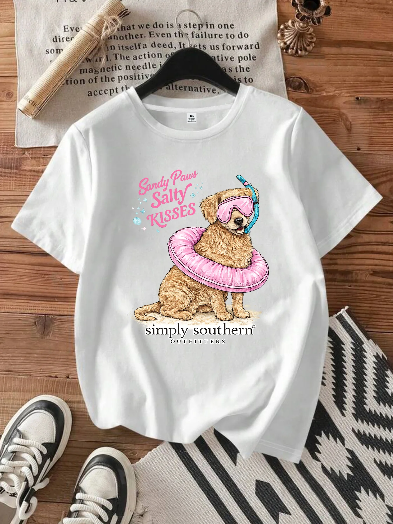 

【WDS0047】Plus size women's round neck short sleeve T-shirt with elastic half sleeves and trendy prints