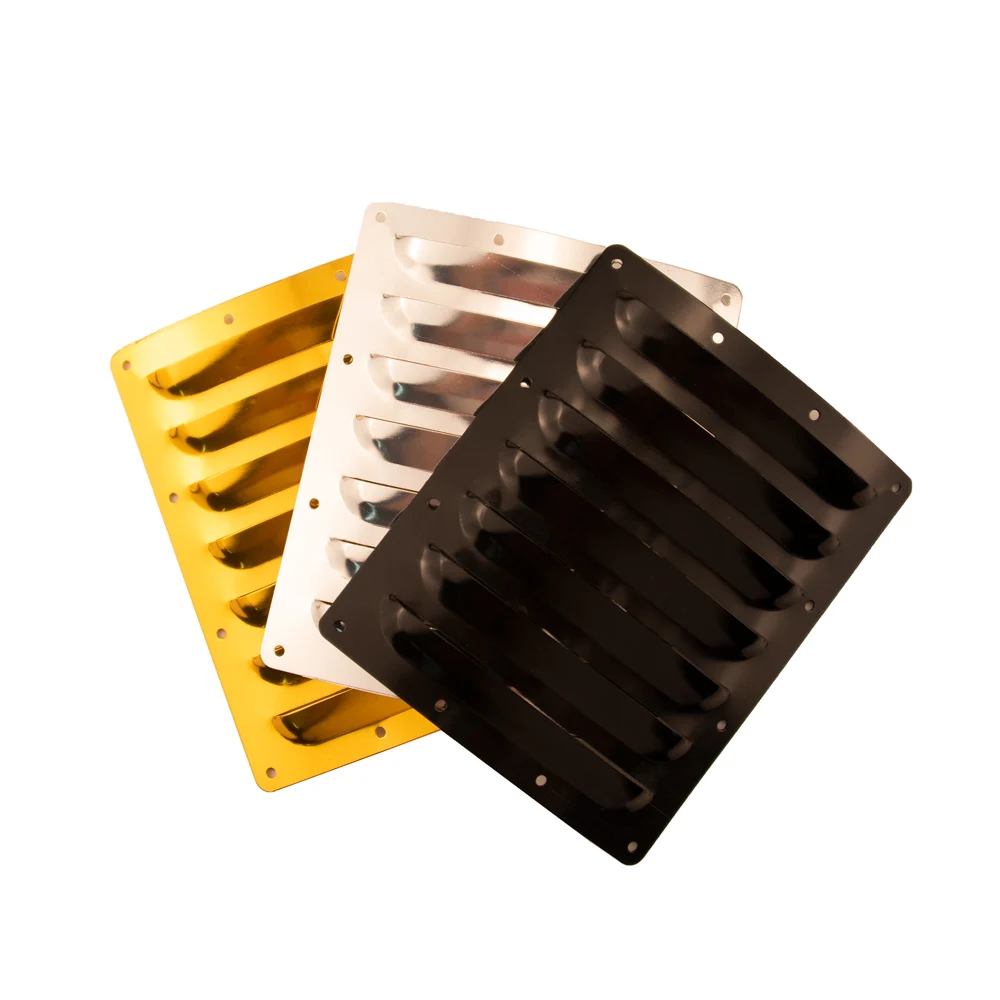 2Pcs Aluminum Metal Cooling Fin Vents Thermal Slug Heat Sink Heat Dissipation Gold/ Silver/ Black for RC Airplane Cowl