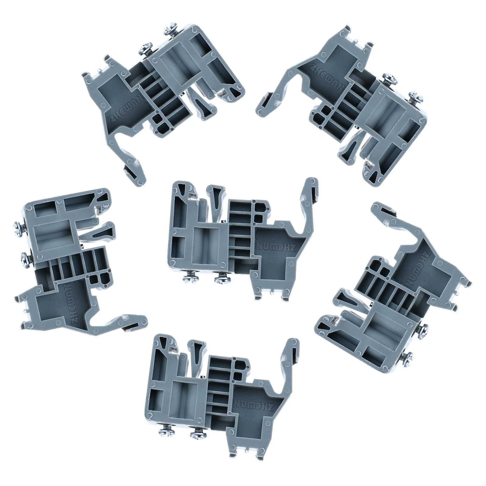 

100pcs Din Rail Terminal Block End Bracket Flame Retardant Insulation High Temperature Resistance Adapter For Electrical Diy