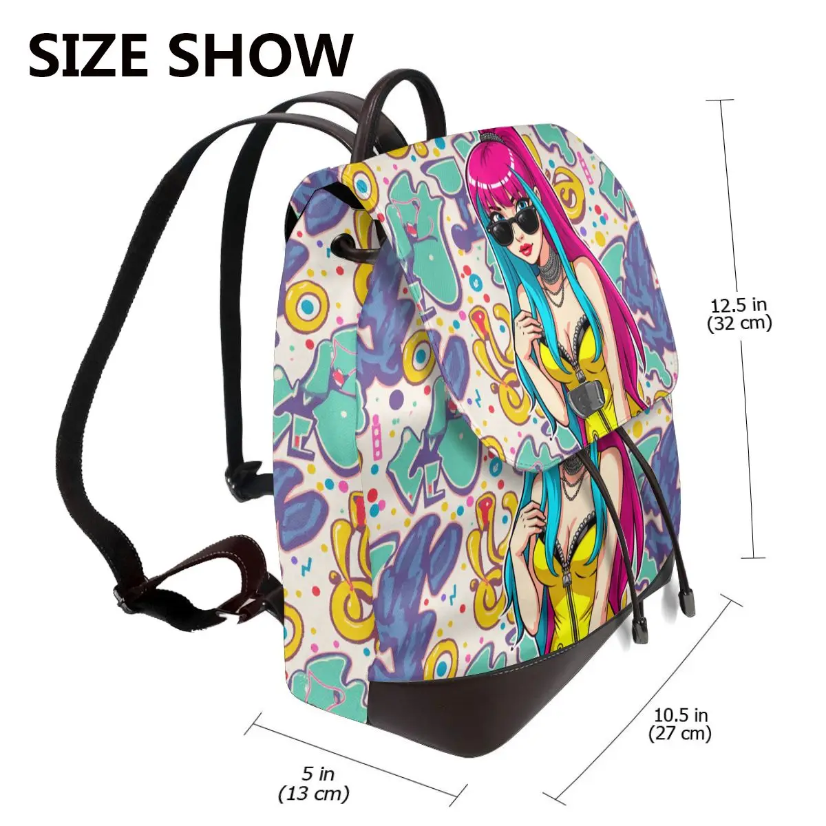 Harajuku Fashion Backpacks Bags Japanese 2000s Style Streetwear With Harajuku Pattern Unique Design For Teens And Youth Stylish