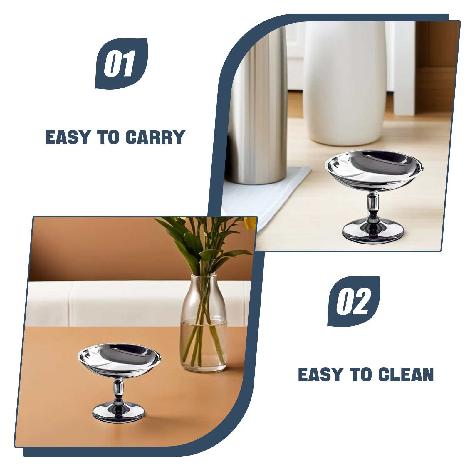 2 قطعة أكواب الحلوى الفولاذ المقاوم للصدأ تصميم عصري أنيق للمنزل حفلة الآيس كريم الزبادي بودنغ الفاكهة وعاء للوجبات الخفيفة قابلة لإعادة الاستخدام #2