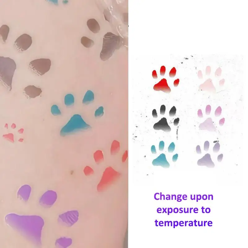 

5Pcs Animal Footprints Cute Cat Paw Waterproof Temporary Tattoo Men And Women Paw Prints Temporary Tattoo Stickers Sleeve Tattoo