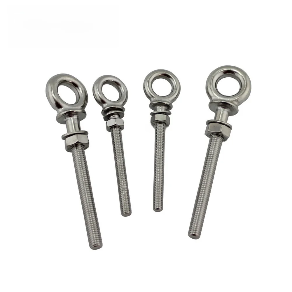 316 Stainless Steel Extended Eye Bolt for Swing Mounting and for suspension for m6 M8 for m10 Industrial Grade Hanging Hardware