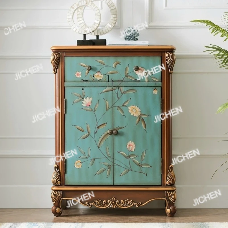 

shoe cabinet solid wood painted porch cabinet removable adjustment balcony cabinet