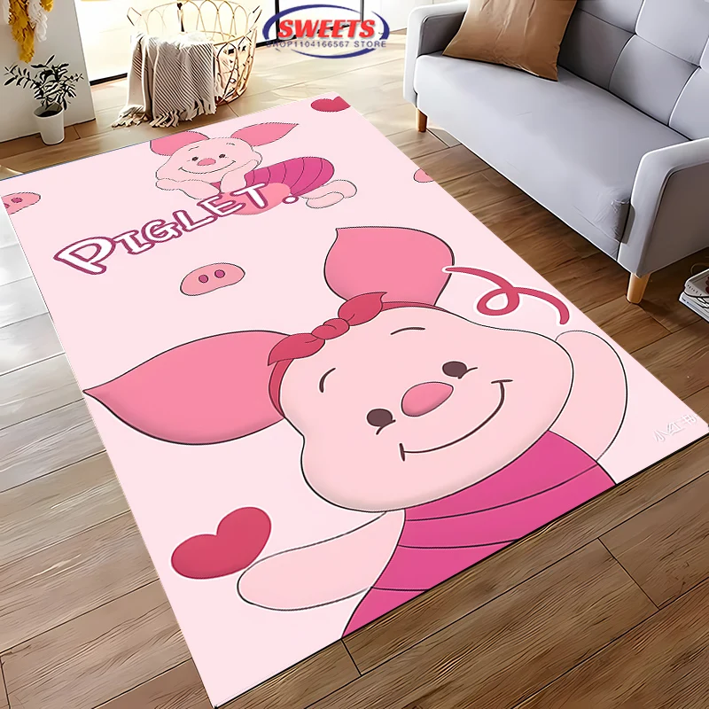 Disney Winnie The Pooh Piglet Carpet New Release!Anti-slip Sound Insulation,Rug for Living Room Bedroom Office Areas,Durable Mat