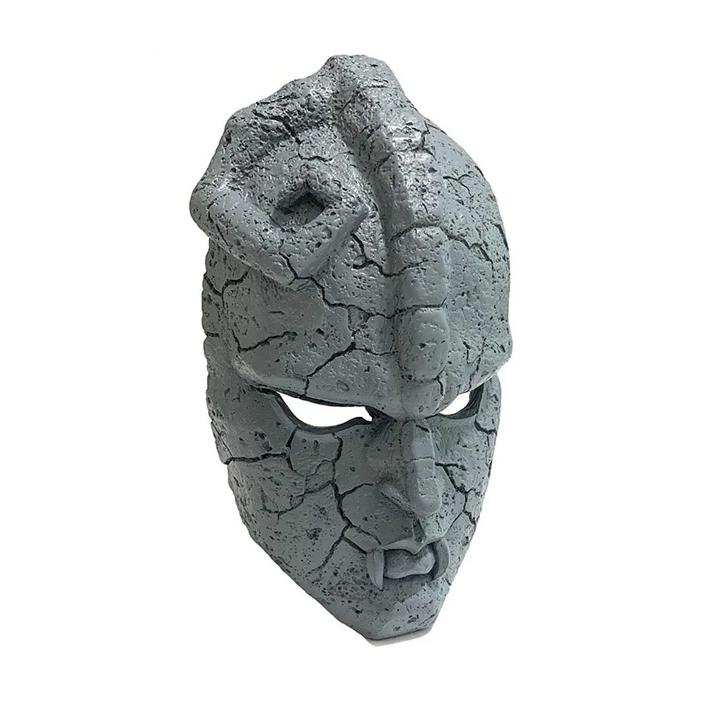 Full Face Masks Japanese Anime Style Jojo Stone Ghost Design Resin Mask Only For House Office Hotel Park Decoration Grey Color