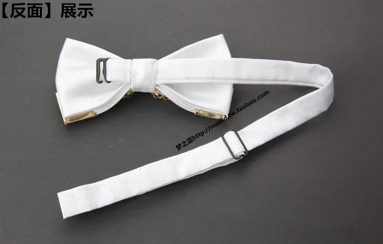 Pure white metal  for men and women business formal wedding bow bow  casual bow tie