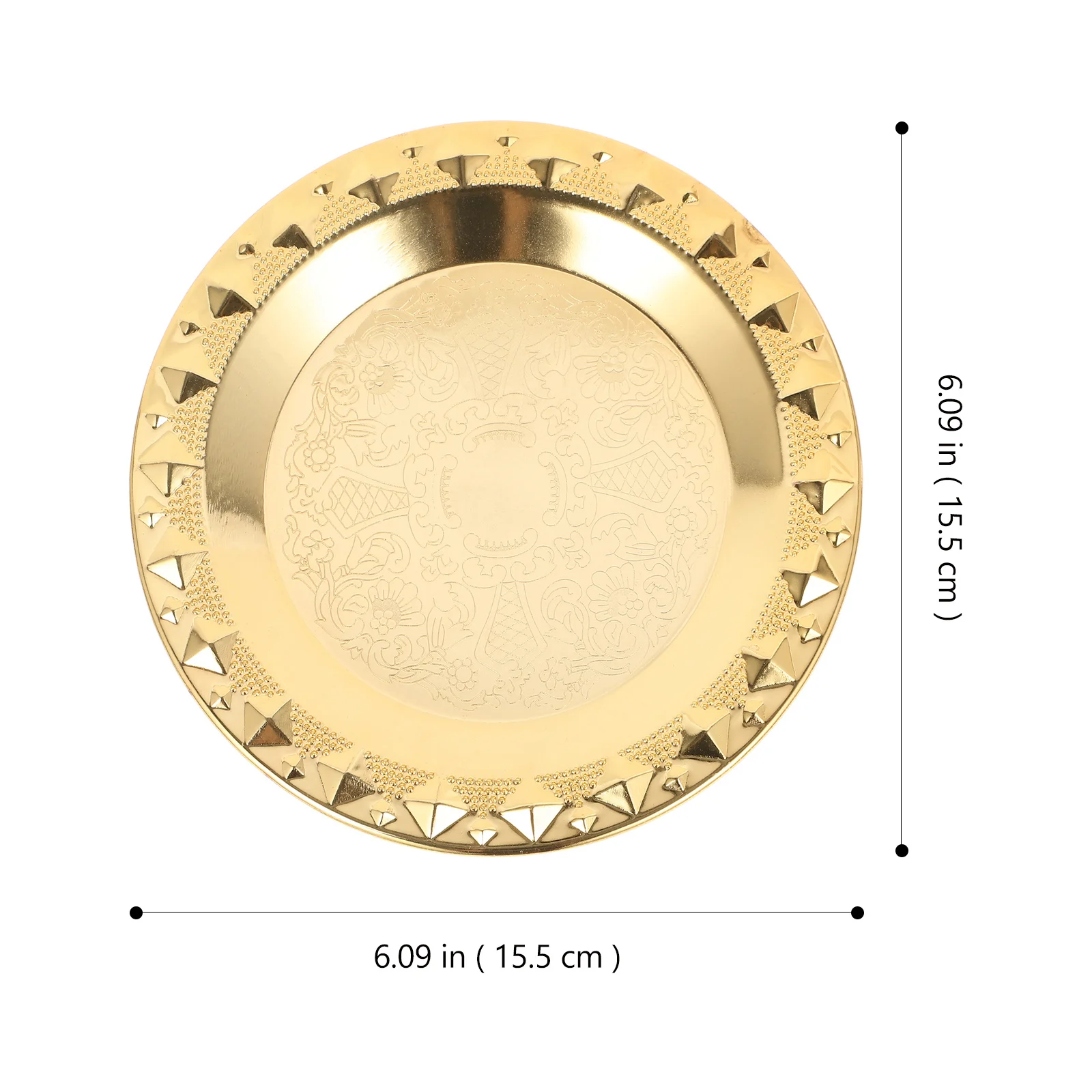 

Iron Craft Storage Tray Round Metal Plate For Fruit Dessert Cake Serving Home Hotel Kitchen Supply Elegant Platter