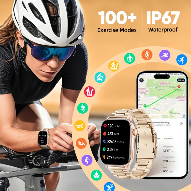 2025 New For XIAOMI Smart Watch Women 2.01inch Heart Rate Health Monitoring Bluetooth Call Waterproof Sport Watch Smartwatch Man - Image 6