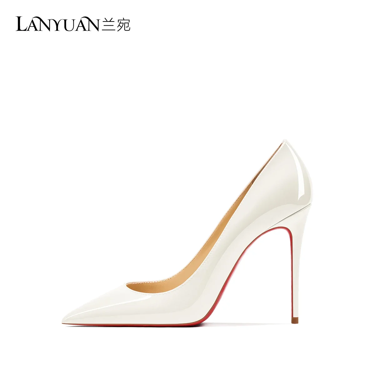 HLTINO Hot Nude Red Bottom Shoes Genuine Leather Stilettos for Wedding Party Dress Sexy Shallow Pumps Spring Summer High Heels