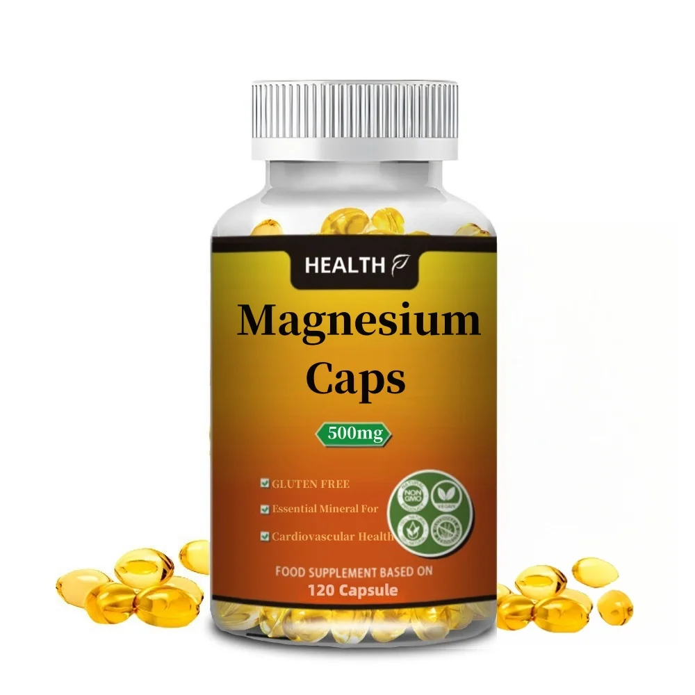 Magnesium Capsules 500 mg, magnesium oxide, citrate, succinate, heart health, healthy bones, metabolism support