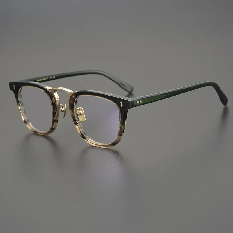 Exquisite Craftsmanship Handmade Brand Eyeglasses Men High Quality Acetate Titanium Glasses Frame Women Prescription Eyewear