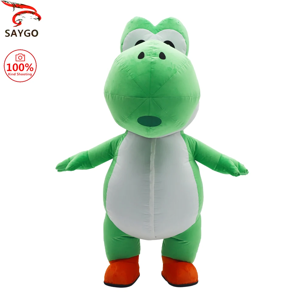 

SAYGO Cartoon Dinosaur Inflatable Costume Mascot Parade Adult Character Cosplay Birthday Halloween Party Event Plush Set