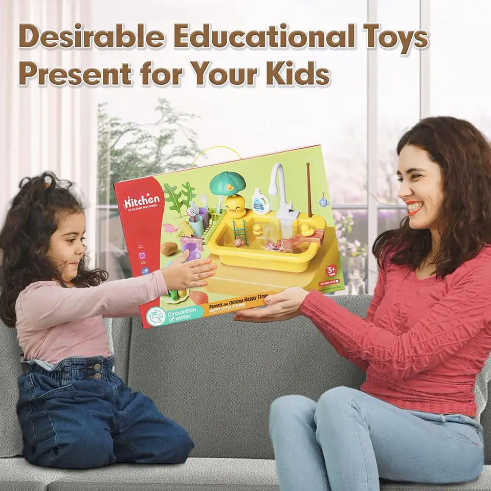 Baby Keuken Speelgoed Plastic Afwas Gootsteen Elektrische Vaatwasser Spelen Fantasiespel Huishoudelijk Werk Vroeg Educatief Speelgoed Voor Kind