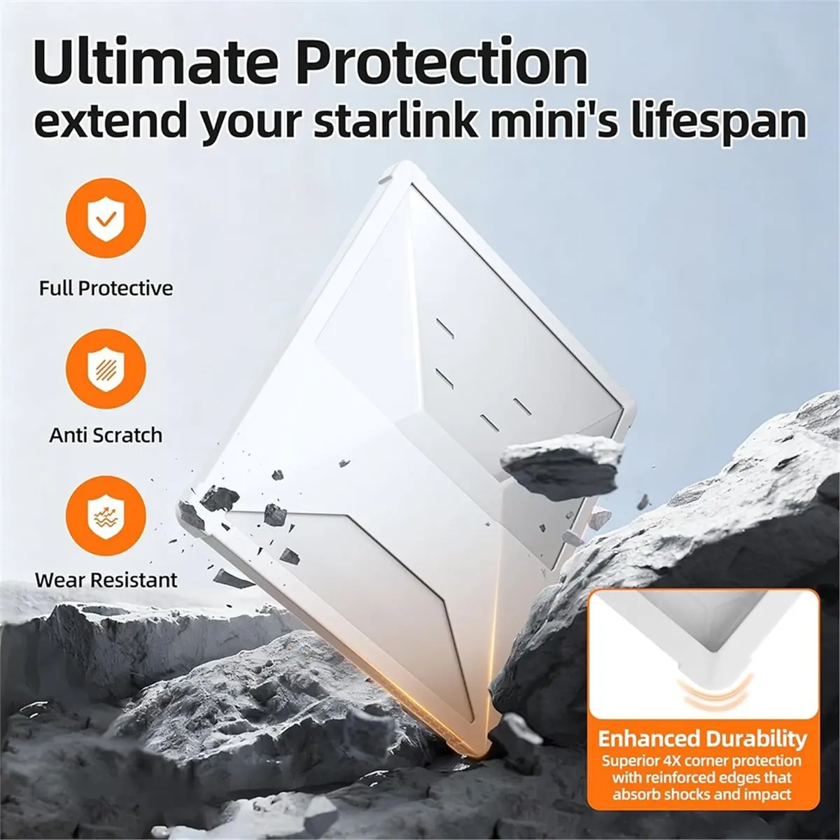 Silicone Protective Cover with Hexagonal Heat Dissipation Vents,4X Shock-Absorbing Reinforced Corners for Mini
