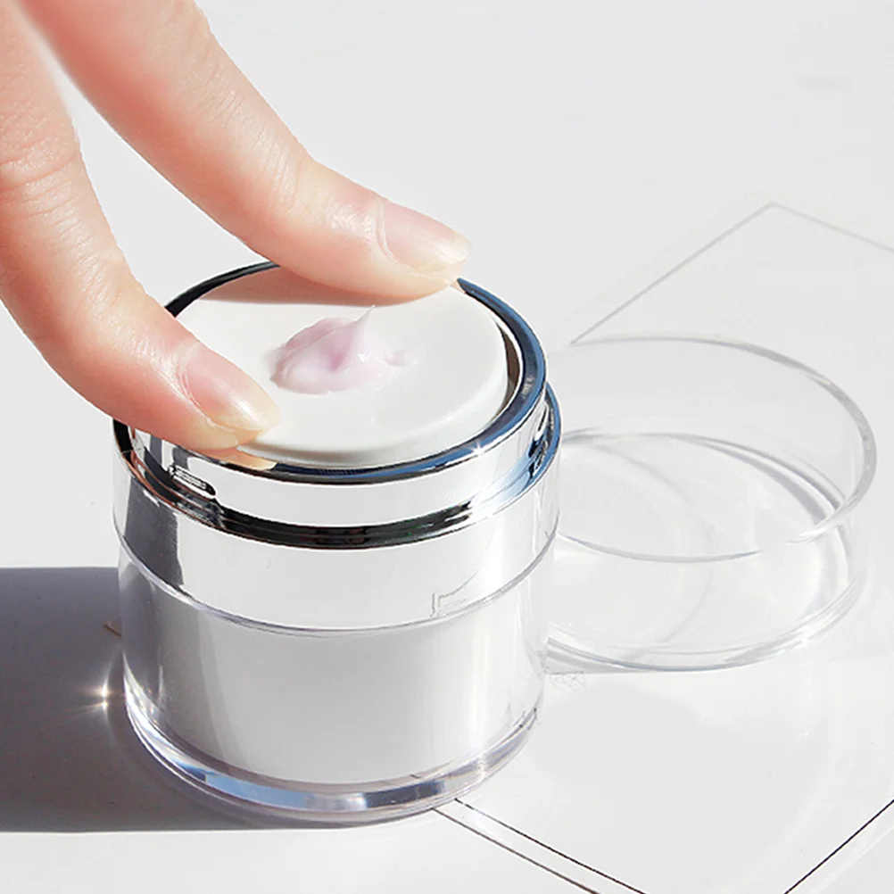 

3pcs Face Cream Bottles Empty Jars Small Travel Storage Containers Refillable Cream Containers Leak-Proof Lids Compact