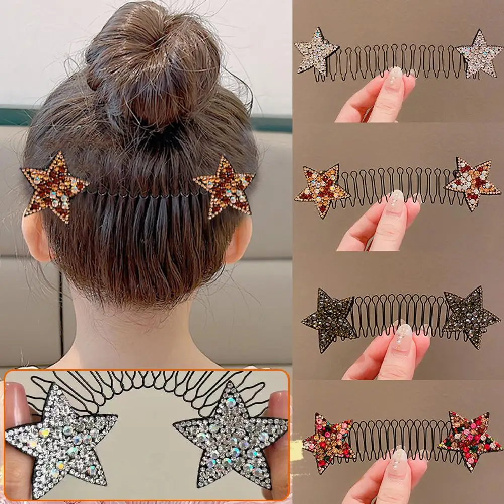 Star Hair Clips Shattering Organizing Magic Tool Back Head Invisible Curling Hoop Clip Of Fixed Children Hair Hair Headwear V0B4