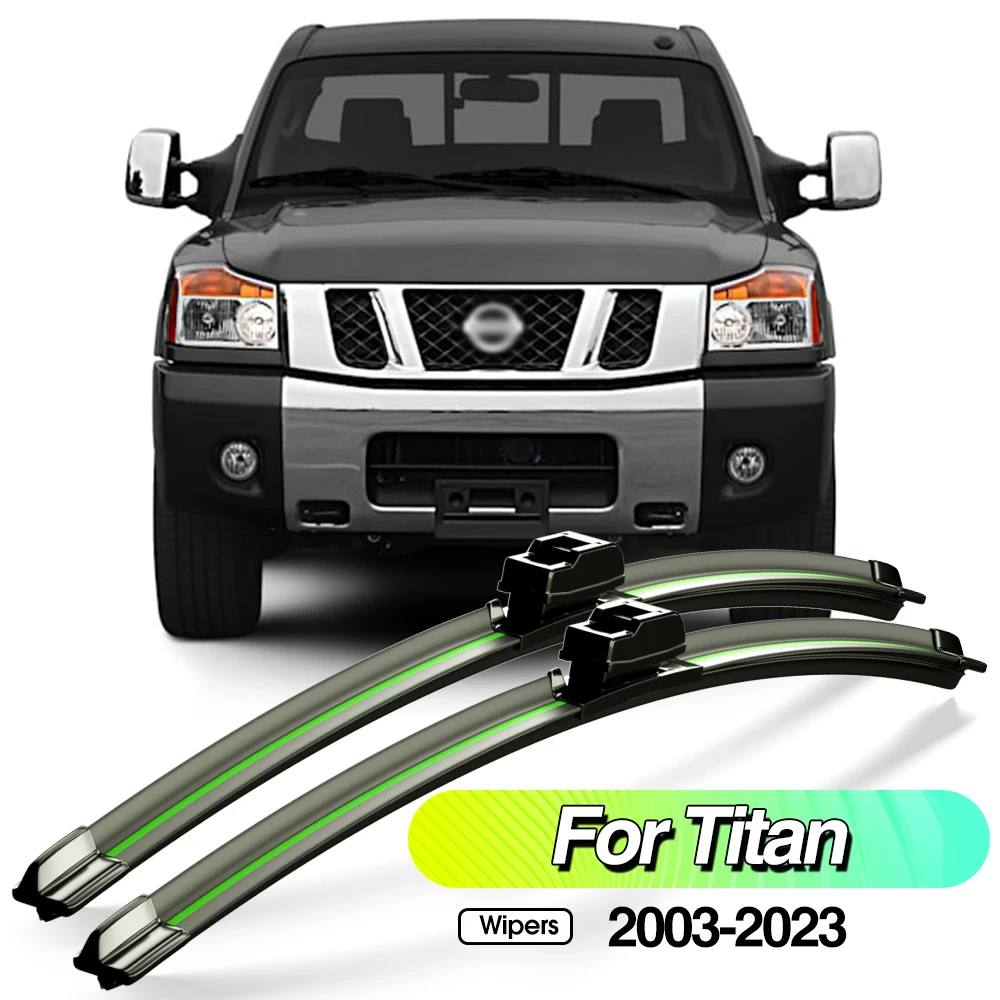 For Nissan Titan 2003-2023 2pcs Front Windshield Wiper Blades Windscreen Window Accessories 2004 2008 2010 2014 2018 2019