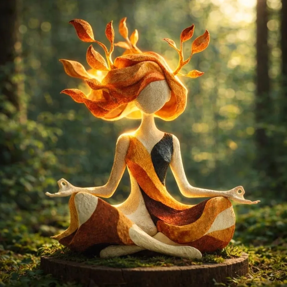 Thanksgiving Gift Resin Meditating Statue Yoga Girl Ornaments Inner Harmony Figurine Multi-Purpose Home Decoration Bedroom