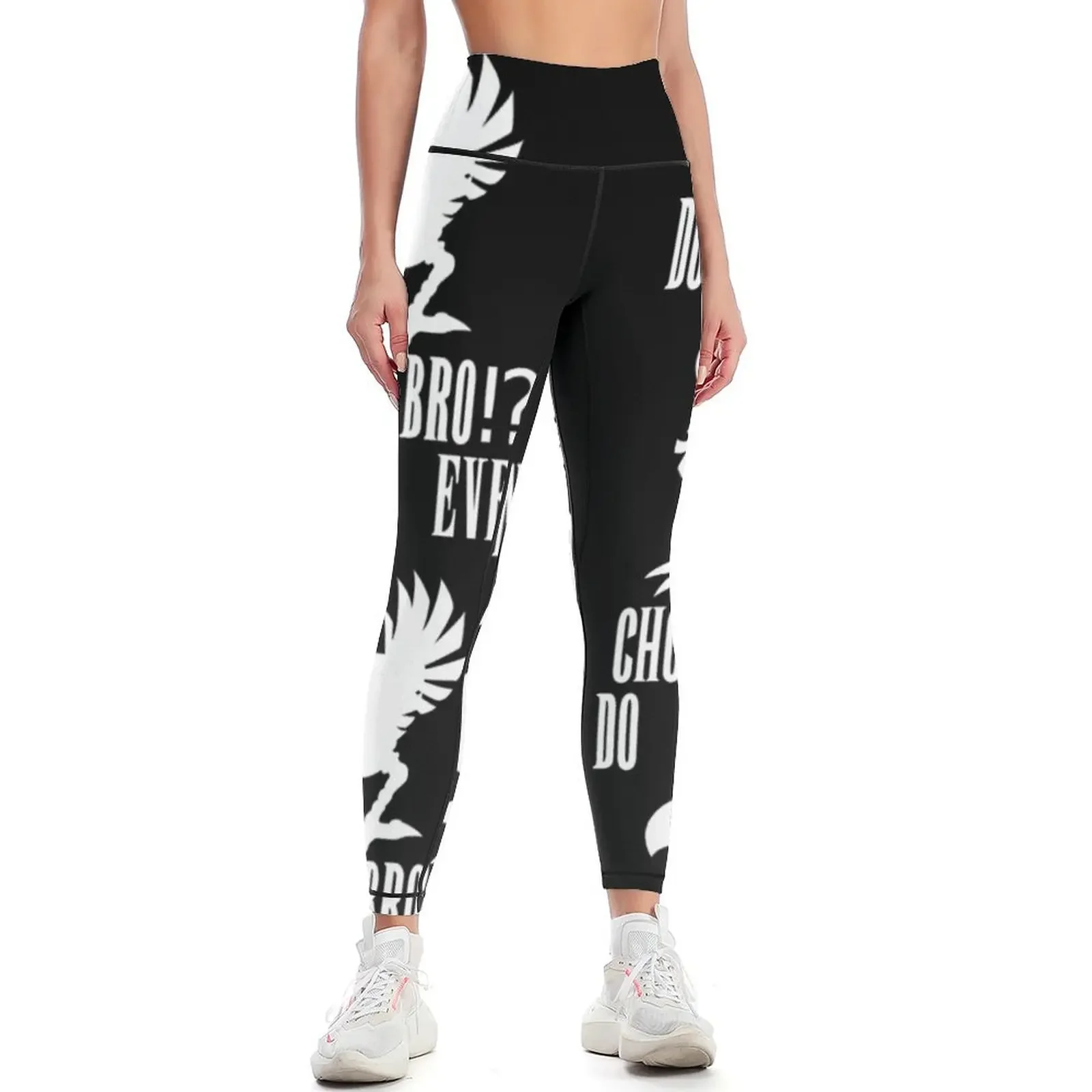 

Choco Bro! White Version Leggings gym's sportswear Golf wear gym clothing Sports pants for Womens Leggings