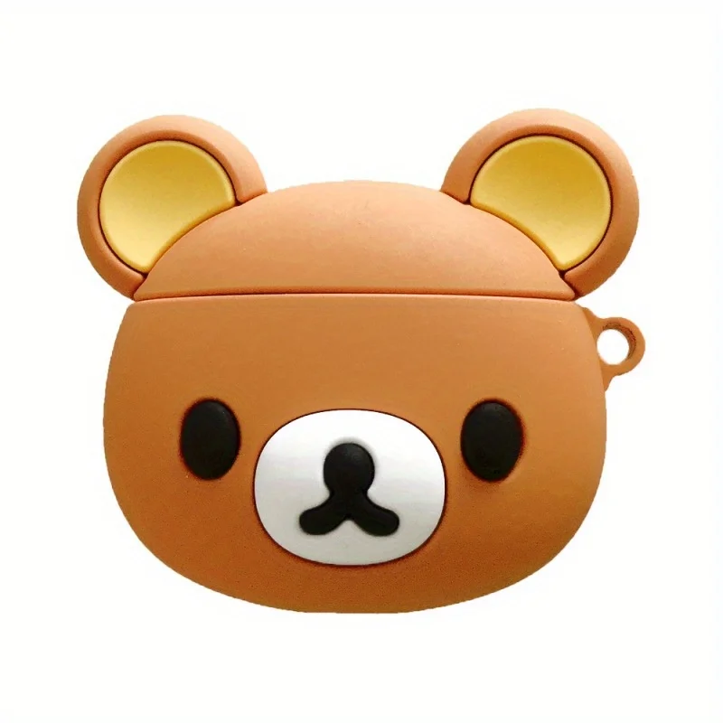 Elegante Cover in Silicone 3D Cartoon Bear per AirPods 1, 2 e Pro-migliora la protezione e la presa con un accessorio unico e Chic