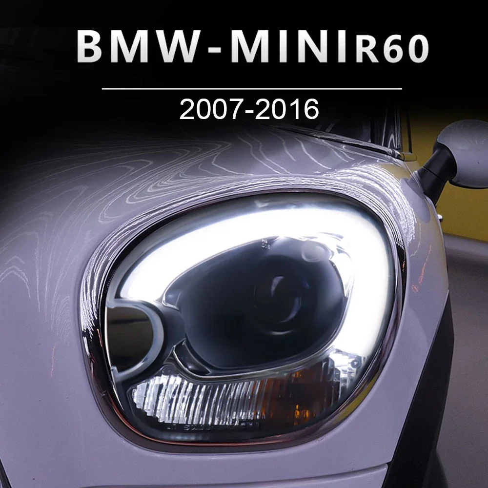 Car Accessory For MINI Countryman R60 Headlights 2007-2016 Head Lamp Fog Lights Day Run Light DRL H7 LED Bi Xenon LENS R60