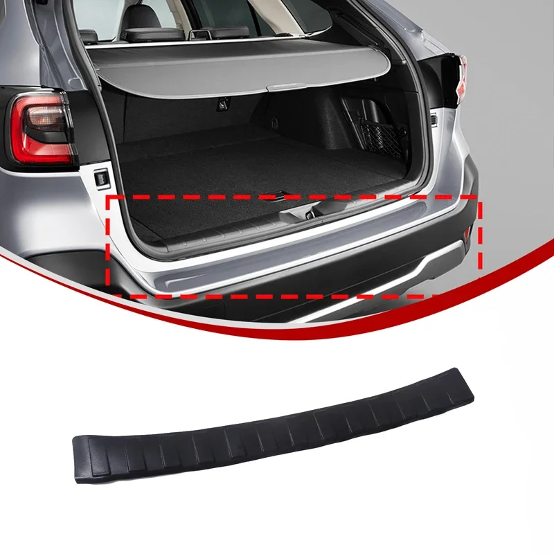 For For Subaru Outback 2021-2025 TPE Black Car Trunk Door Sill Plate Protector Anti-Scratch Rear Bumper Guard Plate Cover Trim