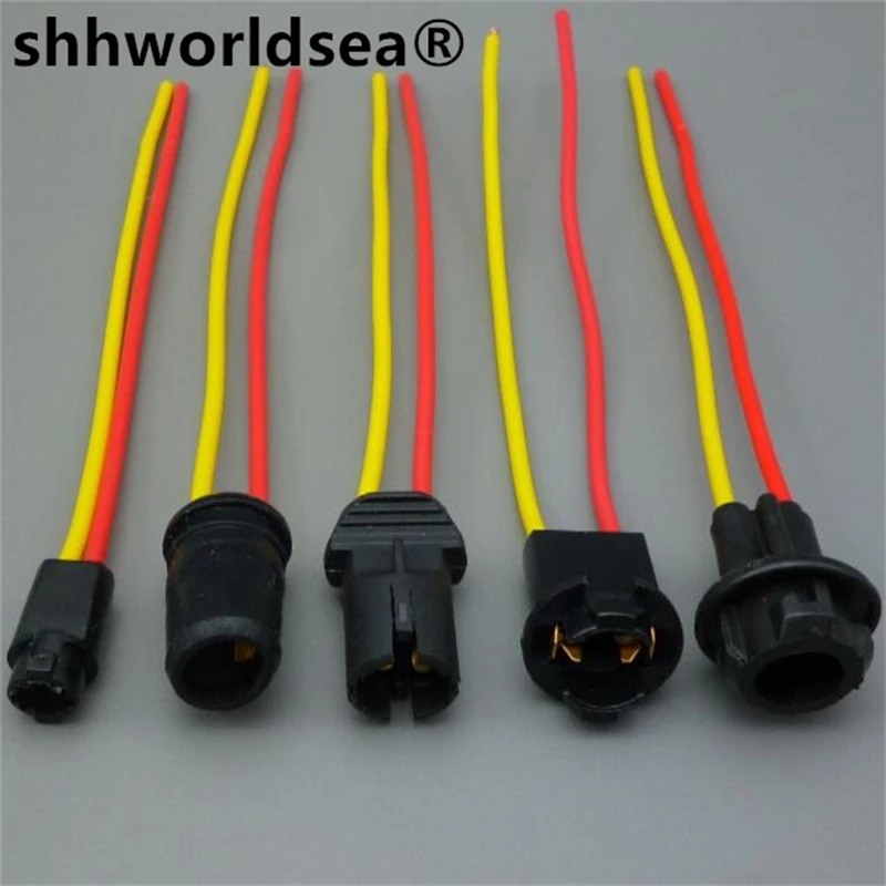 shhworldsea 2PCS T5 T10 T15 Socket Lamp Holder Auto Lamp Holder T10 Width Marking Lamp Holder Automotive Backup Bulb Socket