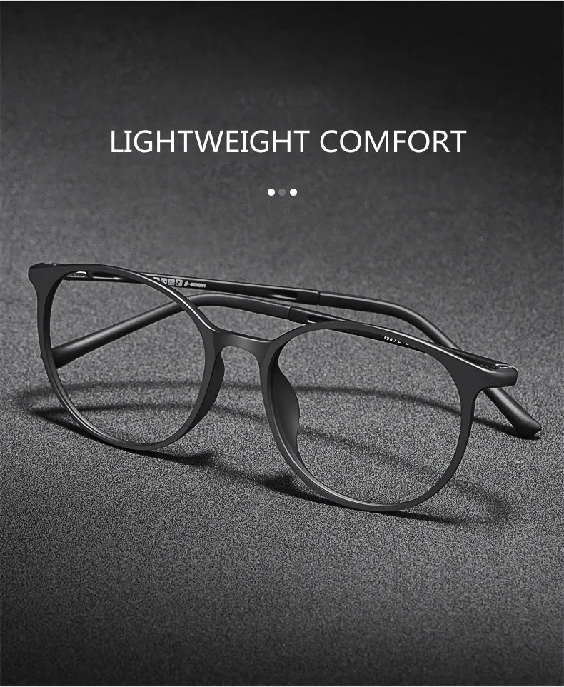 Ultraleichte TR90 Multifokale Progressive Lesebrille Männer Frauen Anti Blue Ray Presbyopie Brille Runde Brille – Detail 2