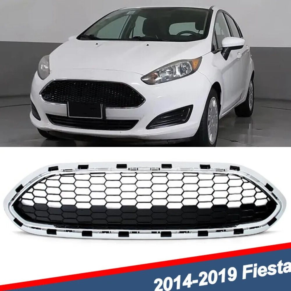 

Для 2014-2019 Ford Fiesta SE S Sedan 4-дверный передний бампер верхняя решетка гриль Соединенные Штаты