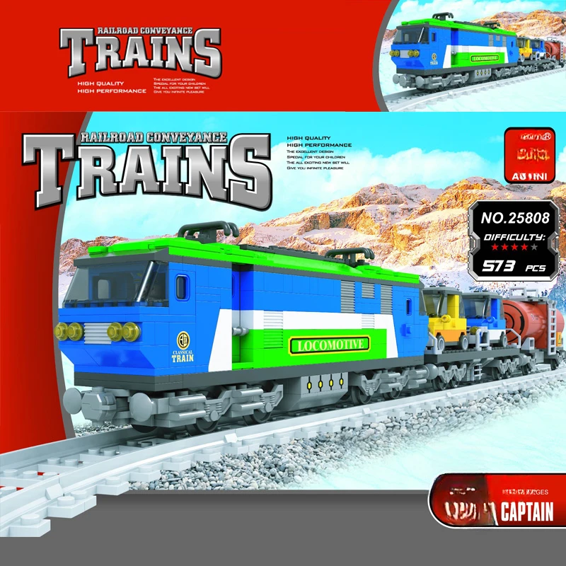 Plastic Building Blocks Creative Technic Vehicle Train Mode Educational Bricks Rail Toys For Children Present Boy Gifts Birthday