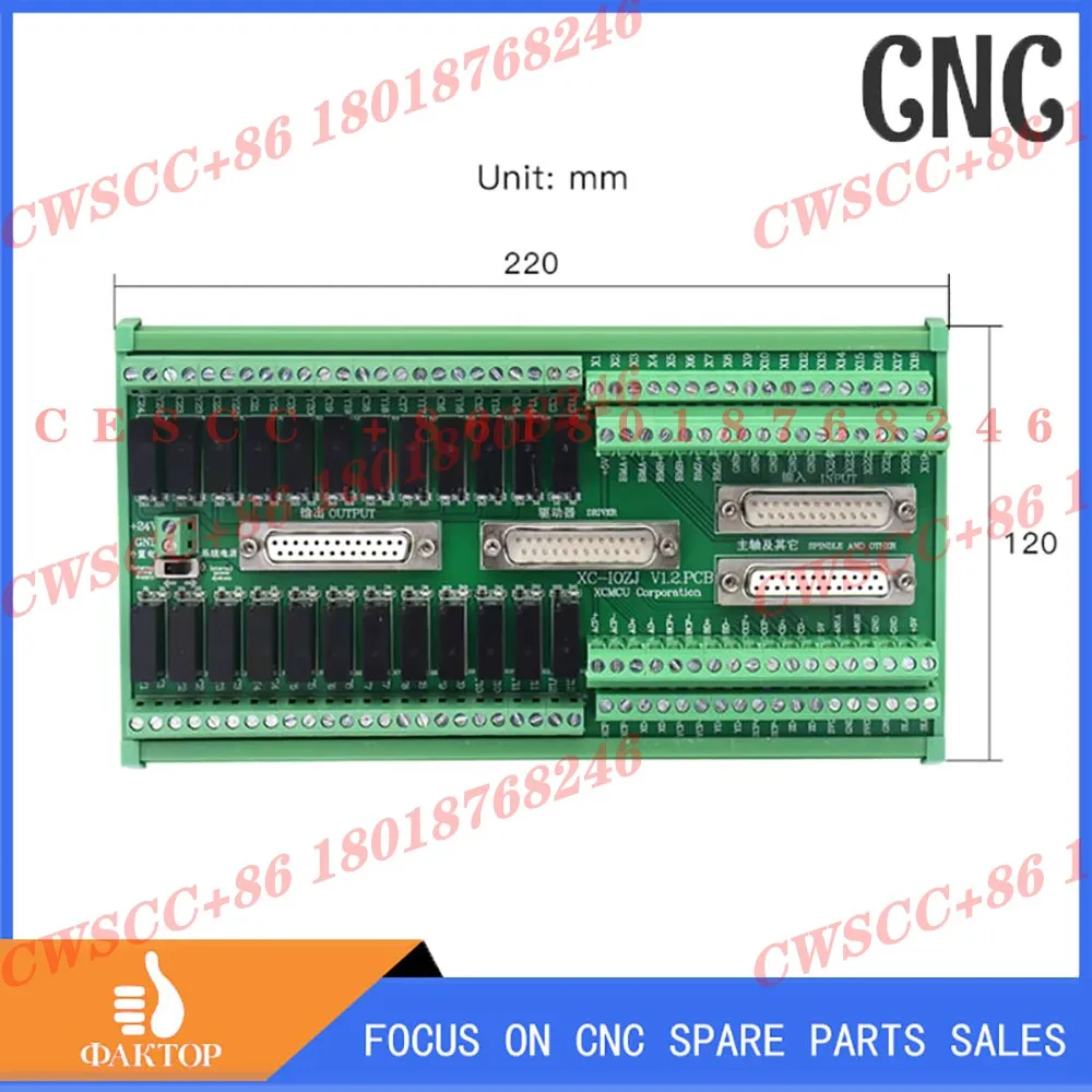 New Io Board Integrated Adapter Board With 4pcs Db25 Parallel Port Cable For Xc609 Xc709 Xc809 Series G Code Controller