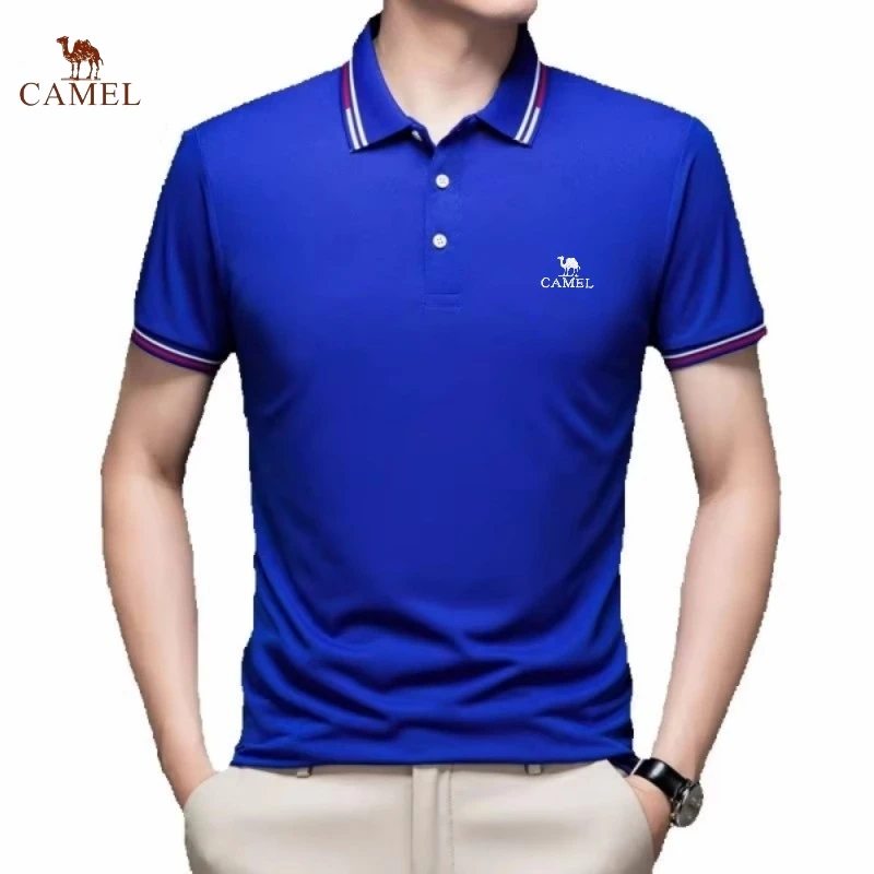

Men's high-quality short sleeved polo shirt for summer fashion, leisure, outdoor sports, breathable and cool top