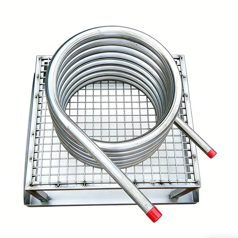 304 Stainless Steel Heater Coil Bracket With Ash Basin Custom Heavy Duty For Wood Fire Hot Tub Heaters