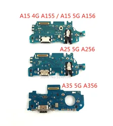 1pcs USB Charging Port Connector Flex Cable For Samsung Galaxy A15 4G A155F A15 5G A156B A25 5G A256B A35 5G A356B Replace Part