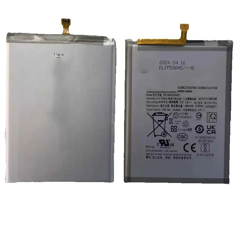 5000mAh Battery EB-BM526ABY For Samsung Galaxy M56 M52 5G M23/F23 5G M53 5G A73 EB-BM526ABS