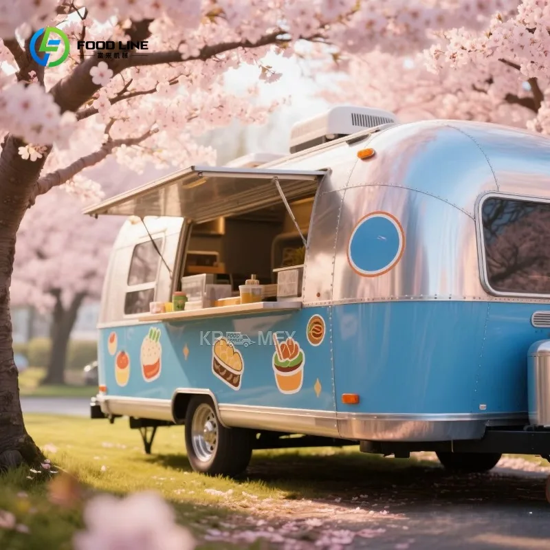 Concession BBQ Trucks Mobile Trailer Kitchen with  Food Trailers Fully Equipped