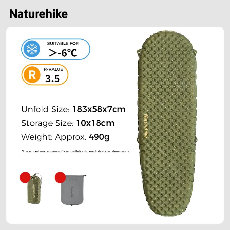 Naturehike Aufblasbare Matratze 2-Personen-Campingmatte Outdoor Ultraleichte 1-Personen-Isomatte 3,5 R-Wert Luftkissen-Reisematte 9